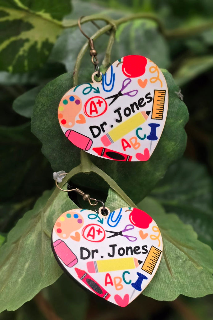Educator Heart Earrings